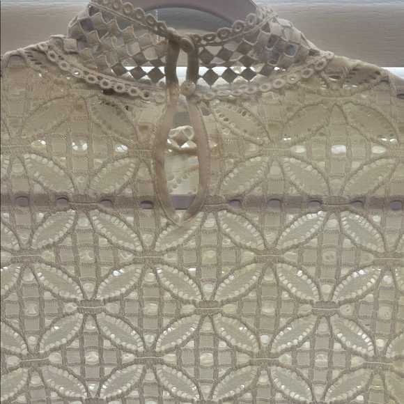 Chic Cream Lace Blouse for Women - Picture 5 of 5